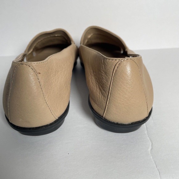 Aerosoles Aerology Flex Flat Slots Of Fun 8 M Beige Tan Leather Woman’s Shoes - Picture 8 of 13